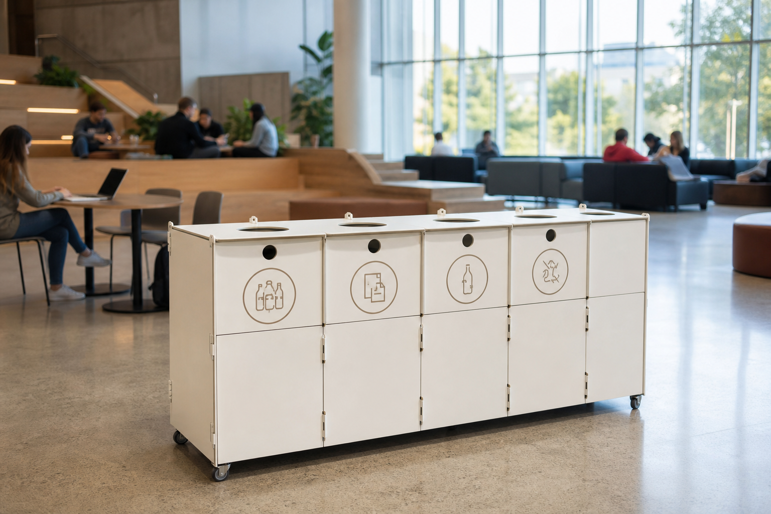 Campus recycling station